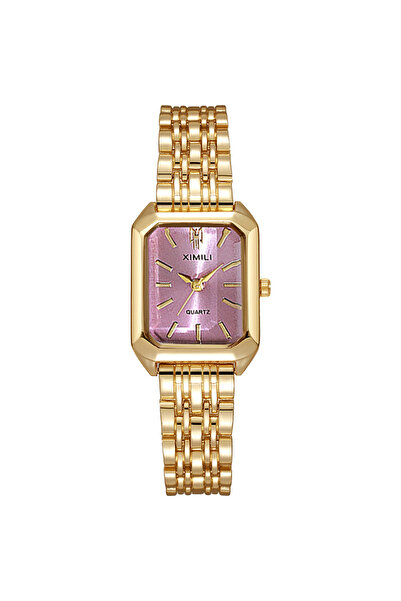 XIMILI Women's Gold Square Quartz Watch Elegant Stainless Steel Bracelet Wris...