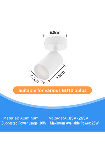 Choice No Light Bulb Single-Head White Ultra Bright Spotlight LED GU10 Shop S...