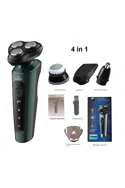 Choice مجموعة 4 في 1 ماكينة حلاقة كهربائية 9D للرجال مقاومة للماء، ماكينة حلا...