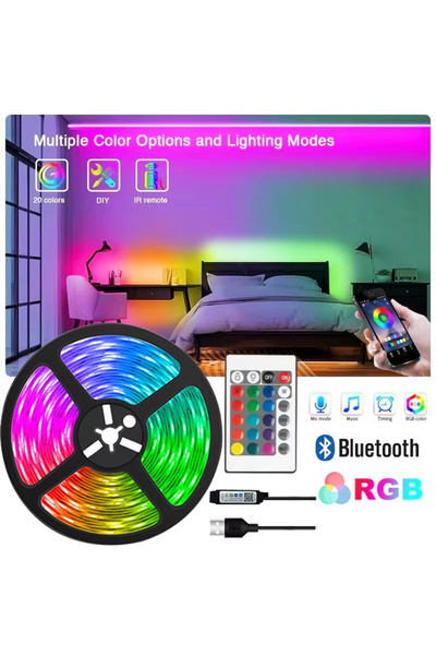 Choice 10M 1-30M USB 5V LED Strip Lights With Bluetooth 24Keys Remote Control...