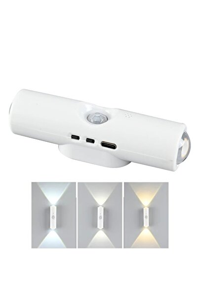 Choice White-3 colors Motion Sensor LED Night Lamp RGB Warmlight Wall Lights ...