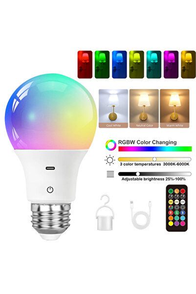 Choice 8 W 1PCS Rechargeable Light Bulb With Remote Control, Timing Function,...