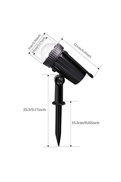 Choice مصباح LED شمسي RGB واحد للحديقة، إضاءة خارجية بـ 7 أوضاع ألوان، مقاوم ...