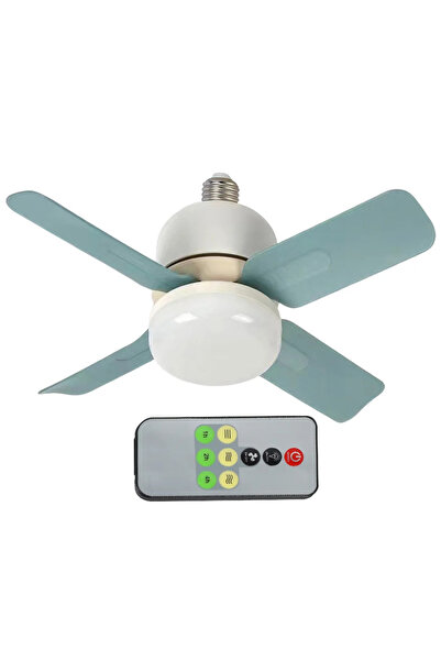 Choice 220 V 4 14W Fan Light Blue GGbingo Fan +Light E27 interface remote con...
