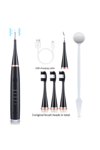 choice2 فرشاة أسنان كهربائية سوداء، طقم تبييض الأسنان سونيك دينتال، مزيل بقع ...