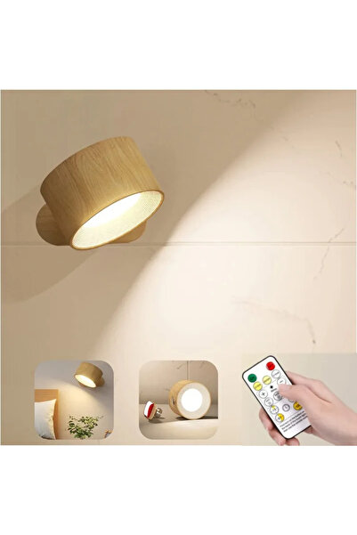 Choice Remote-3 lights Wood grain 1/2PCS Magnetic Portable Wall LampTouch Rem...