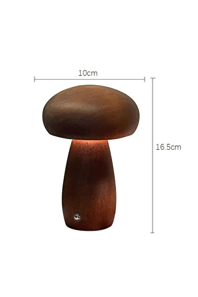 Choice Red L Wooden Mushrooms Night Light Touch Switch Bedroom Bedside Table ...