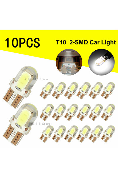 Choice 10PCS 5/10/20PCS LED License Plate Light Bulb W5W T10 COB 4SMD Canbus ...