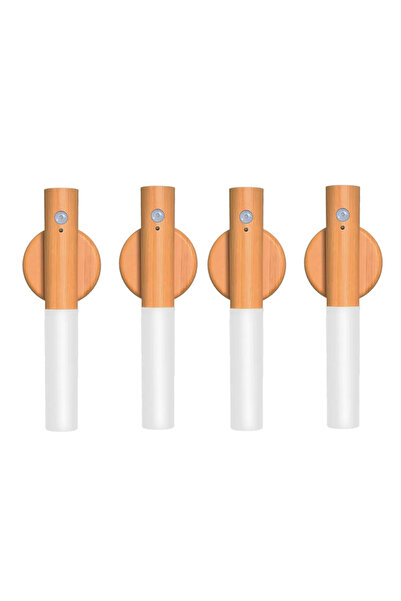 Choice 4 قطع من مصابيح LED الليلية بلون الجوز الأصفر، 1/2/3/4 قطع، مزودة بمست...