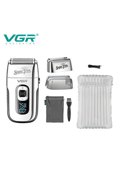 Choice1 ماكينة حلاقة الوجه VGR 332 فضية اللون بدون علبة، مزودة بشفرة، ماكينة ...