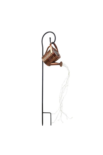 Choice With Bracket Hollow Wrought Iron Star Shower Lamp Solar Watering Can F...