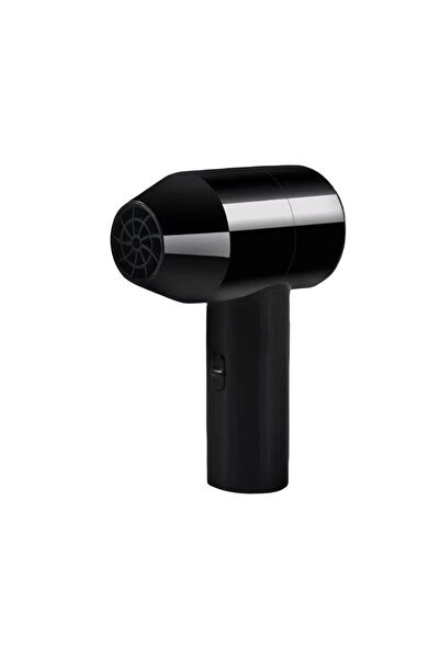 Choice مجفف شعر لاسلكي محمول أسود اللون، صغير الحجم، هادئ، يعمل بالشحن اللاسل...