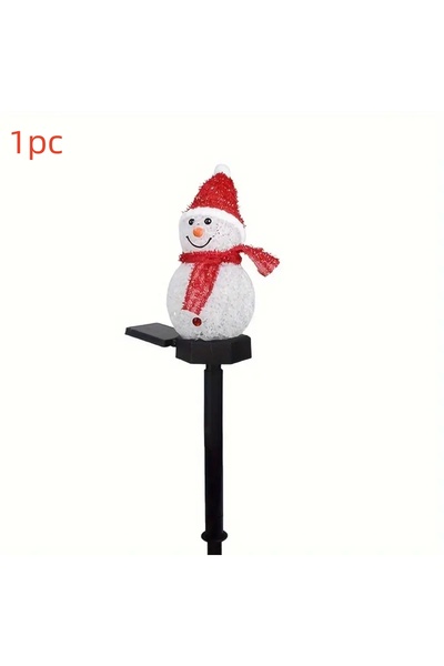 Choice مصباح ثلجي شمسي أبيض دافئ، نصف قطعة، مقاوم للماء، يُثبّت على وتد، مناس...