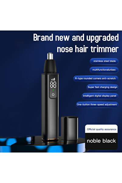 Choice ماكينة تشذيب شعر الأنف الكهربائية السوداء، محرك عالي السرعة، مزيل شعر ...