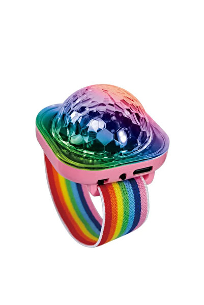 Choice سوار معصم LED وردي اللون قابل لإعادة الشحن عبر منفذ USB، مزود بإضاءة د...