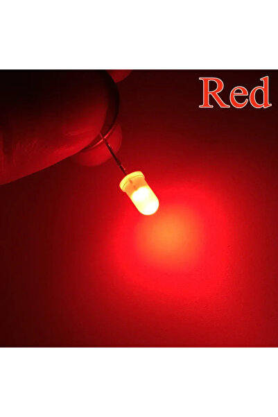 Choice 1000 قطعة من الصمام الثنائي الباعث للضوء الأحمر، دائري 5 مم، أبيض منتش...