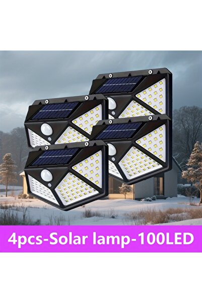 Choice 4pcs Solar Light 100LED Solar Flood Lights 3 Modes Outdoor Solar Motio...