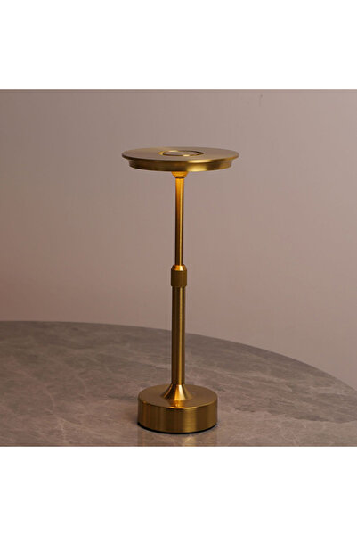 Choice مصباح طاولة LED قابل للتغيير باللون الذهبي، قابل للشحن اللاسلكي، مناسب...