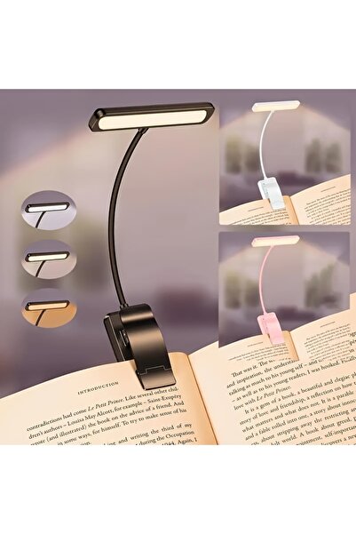 Choice black Bar Book Light LED Clip On Reading Light Button type stepless di...