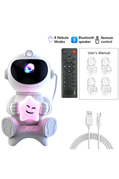 Choice مصباح ليلي LED على شكل رائد فضاء، جهاز عرض نجوم، مكبر صوت بلوتوث، جهاز...