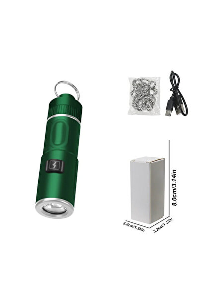 Choice مصباح يدوي صغير محمول LED بقوة 600 لومن، لون أخضر، قابل لإعادة الشحن ع...