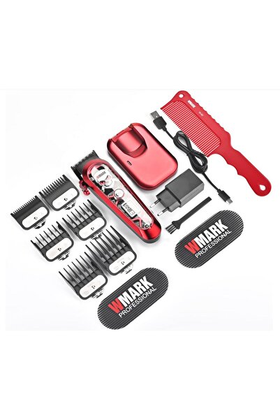 Choice ماكينة حلاقة الشعر اللاسلكية WMARK NG-130 الحمراء عالية السرعة، قابلة ...