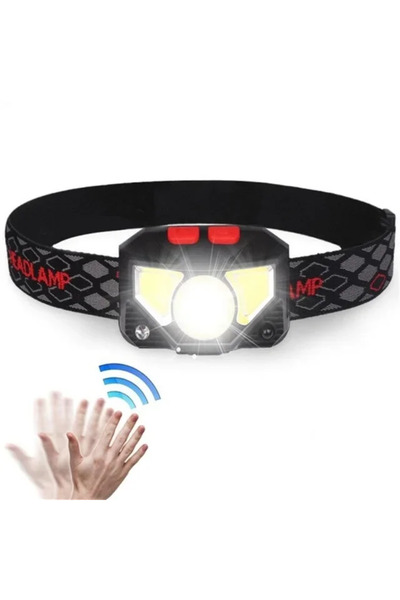 Choice مصباح رأس قابل لإعادة الشحن من هايناست، بقوة 1200 لومن، مزود بمستشعر ح...