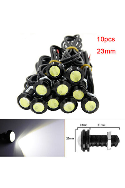 Choice 23 مم أبيض، 10 قطع، 2-10 قطع، مصابيح LED للقيادة النهارية (DRL) للسيار...