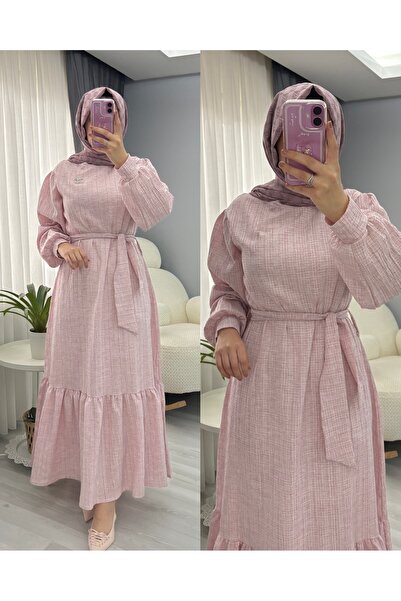 STİLSEN فستان طويل مزين ببروش هدية