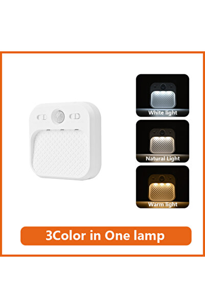 Choice 3Color in One lamp Wall Lamp Motion Sensor LED Night Light Rechargeabl...