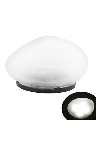 Choice White Light Solar Pebble Faux Stone Lawn Light LED Outdoor Garden Lamp...