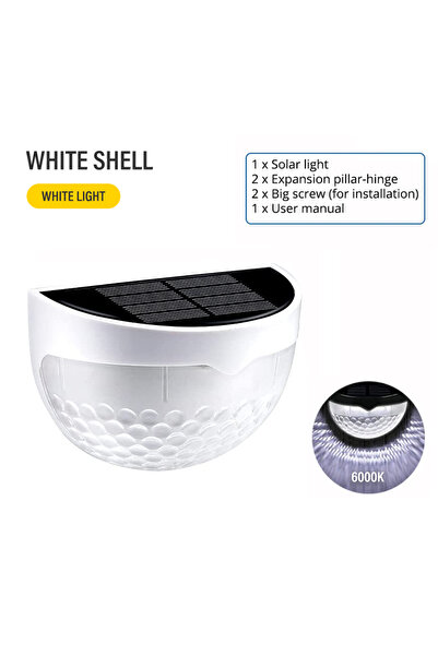 Choice White-white light LED Solar Fence Lights Outdoor Waterproof Wall Light...