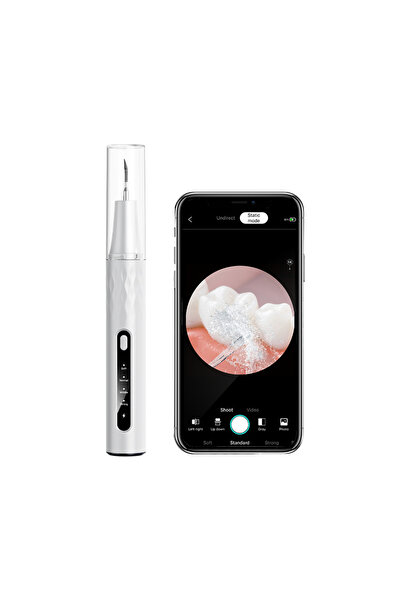 Choice جهاز تنظيف الأسنان بالموجات فوق الصوتية الذكي من إيفوري مع كاميرا، 4 س...