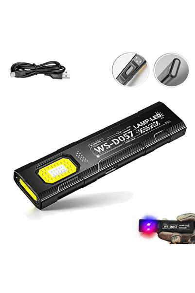 Choice مصباح يدوي أسود قوي بقدرة 550 لومن، قابل لإعادة الشحن عبر منفذ USB-C، ...