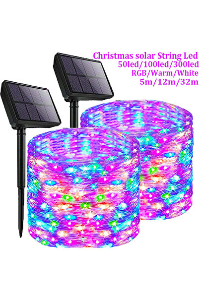 Choice 300led 32M None RGB 2PCS Christmas Solar String Lights Outdoor Garden ...