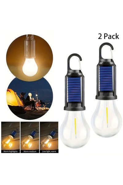 Choice مصباحان شمسيان 1/2/4 بوصة، ضوء دافئ، مصباح محمول بثلاثة مستويات لضبط ا...