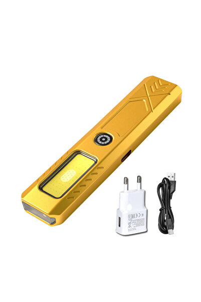 Choice مصباح يدوي ذهبي اللون مزود بمشبك قبعة LED وقابس أوروبي، قابل لإعادة ال...