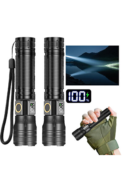 Choice مصباحان يدويان صغيران قابلان لإعادة الشحن بتقنية LED فائقة السطوع، مصن...