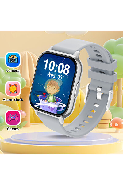 Choice ساعة ذكية جديدة للأطفال من السيليكون الفضي، إصدار 2026، شاشة عالية الد...