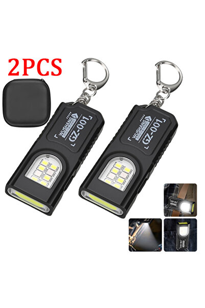 Choice مصباح يدوي صغير متعدد الوظائف قابل لإعادة الشحن عبر منفذ USB، مزود بإض...