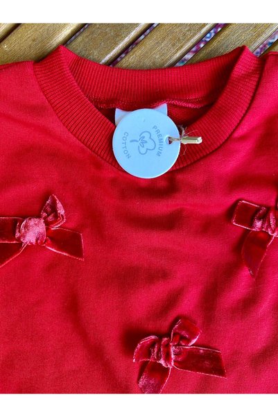 shop Girl's Velvet Ribbon Detailed 100% Cotton Fabric Tutu Skirt Lined April 23Rd Dress