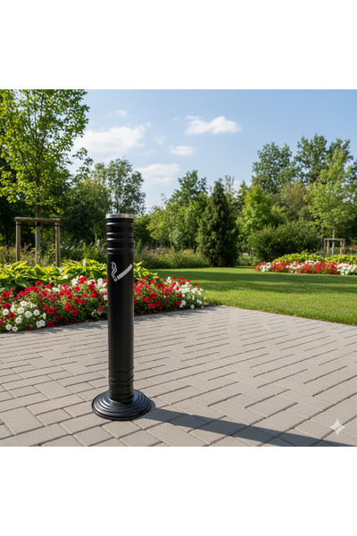 Neva Paslanmaz Dış Mekan Boru Tipi Ayaklı Küllük