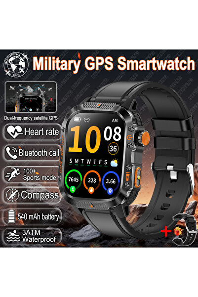 Choice ساعة ذكية جديدة من الجلد الأسود بتصميم T-Rex 3، مزودة بنظام تحديد المو...