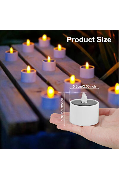 Choice 6pcs Solar Light LED Candle Light Rechargeable Flameless Flickering Te...