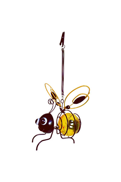 Alloet زينة حشرات معدنية مضيئة بتقنية LED على شكل نحلة، مقاومة للماء بمعيار I...