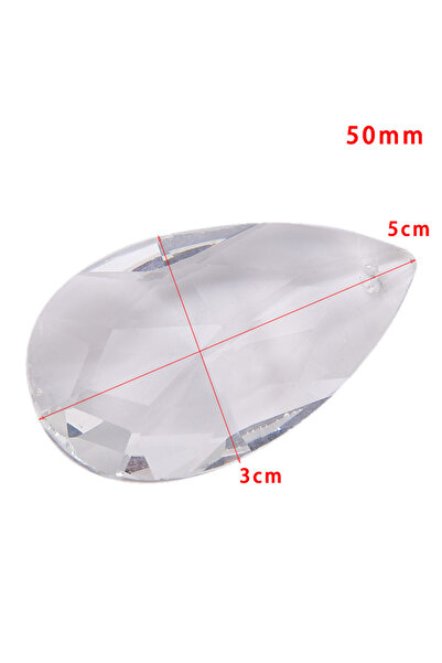 Choice ثريا شفافة 50 مم، كريستالات زجاجية، مصباح، خرز متعدد الأوجه، دلايات مت...