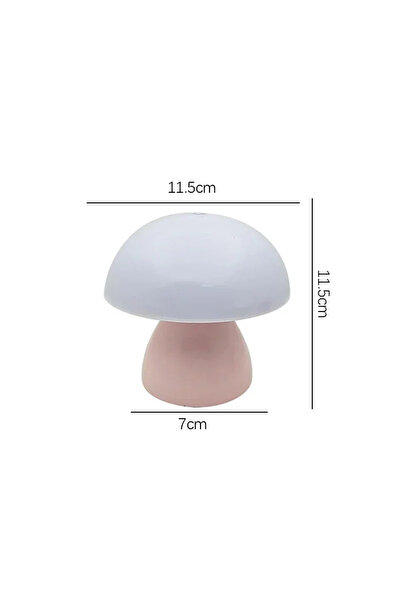 Choice مصباح طاولة LED على شكل فطر وردي، يعمل باللمس، قابل للتعديل، يُشحن عبر...