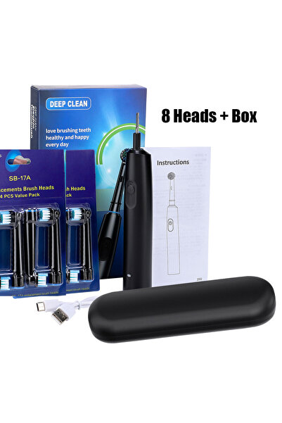 Choice فرشاة أسنان كهربائية دوارة مقاومة للماء، بثمانية رؤوس وخمسة أوضاع تنظي...