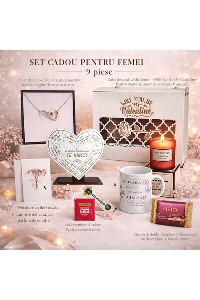 Joystos Set Cadou Femei Premium 9 Piese, JOYSTOS, Valentine’s Day / Aniversare