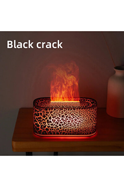 Choice Blue Black crack Essential Oil Diffuser,Flame Colorful Water Vapor Fir...